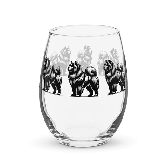 chow chow chow chow wine glass dog wine glass personalized wine glass wine glass