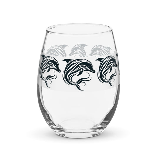 dolphin personalized wine glass wine glass