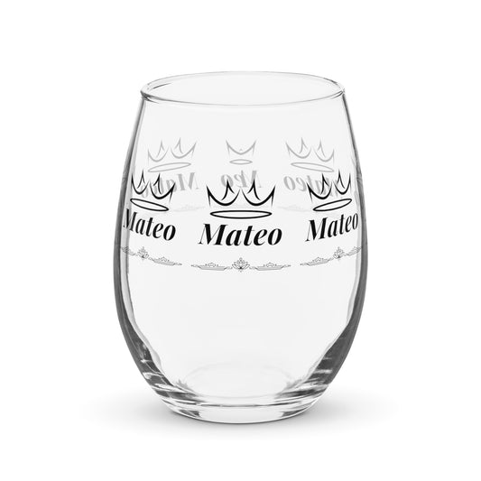 mateo name wine glass personalized wine glass wine glass
