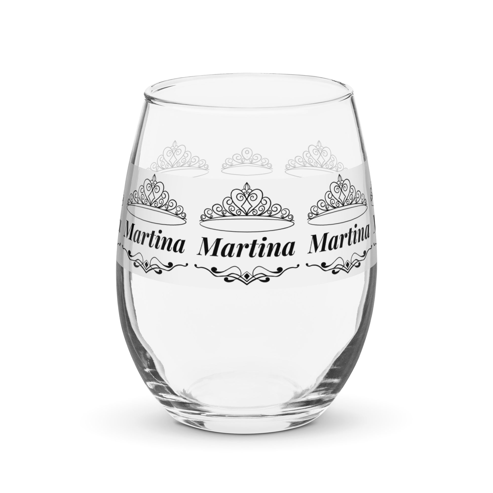 martina name wine glass personalized wine glass wine glass
