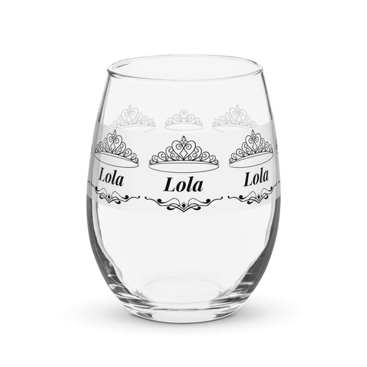 Lola nombre copa de vino copa de vino personalizada copa de vino