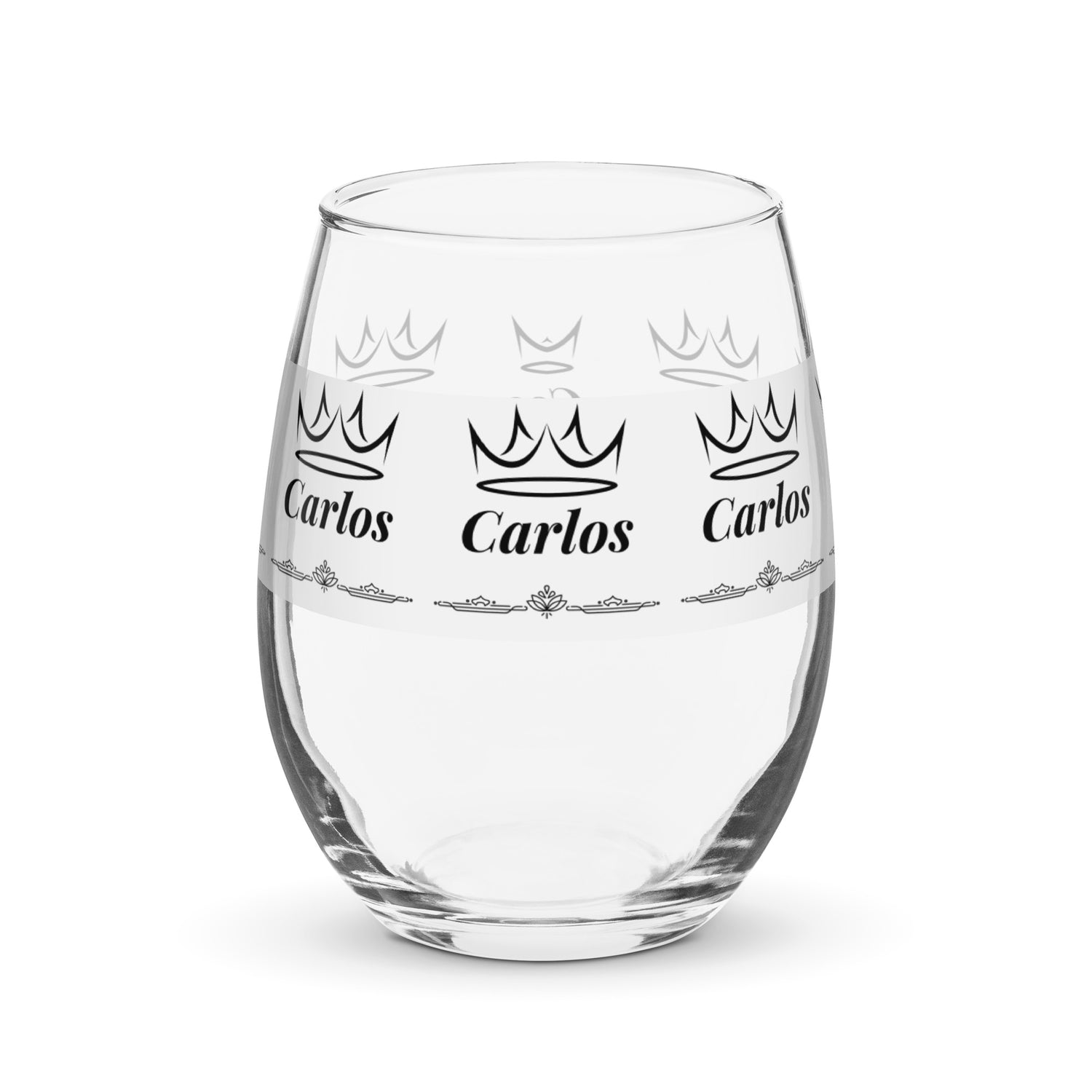 carlos name wine glass personalized wine glass wine glass