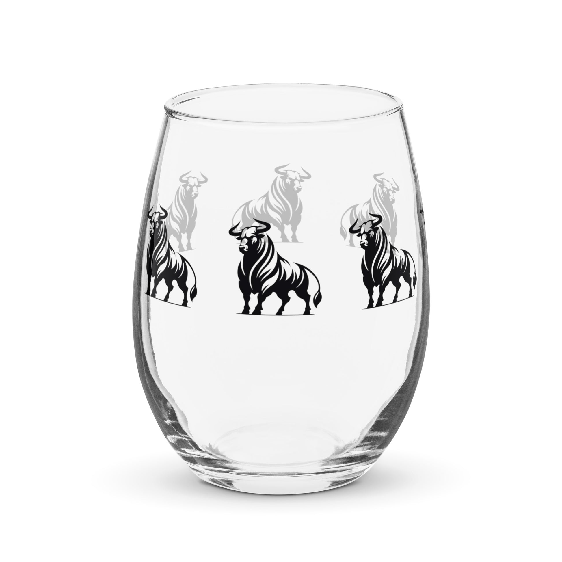 adrian del lago bull personalized wine glass wine glass