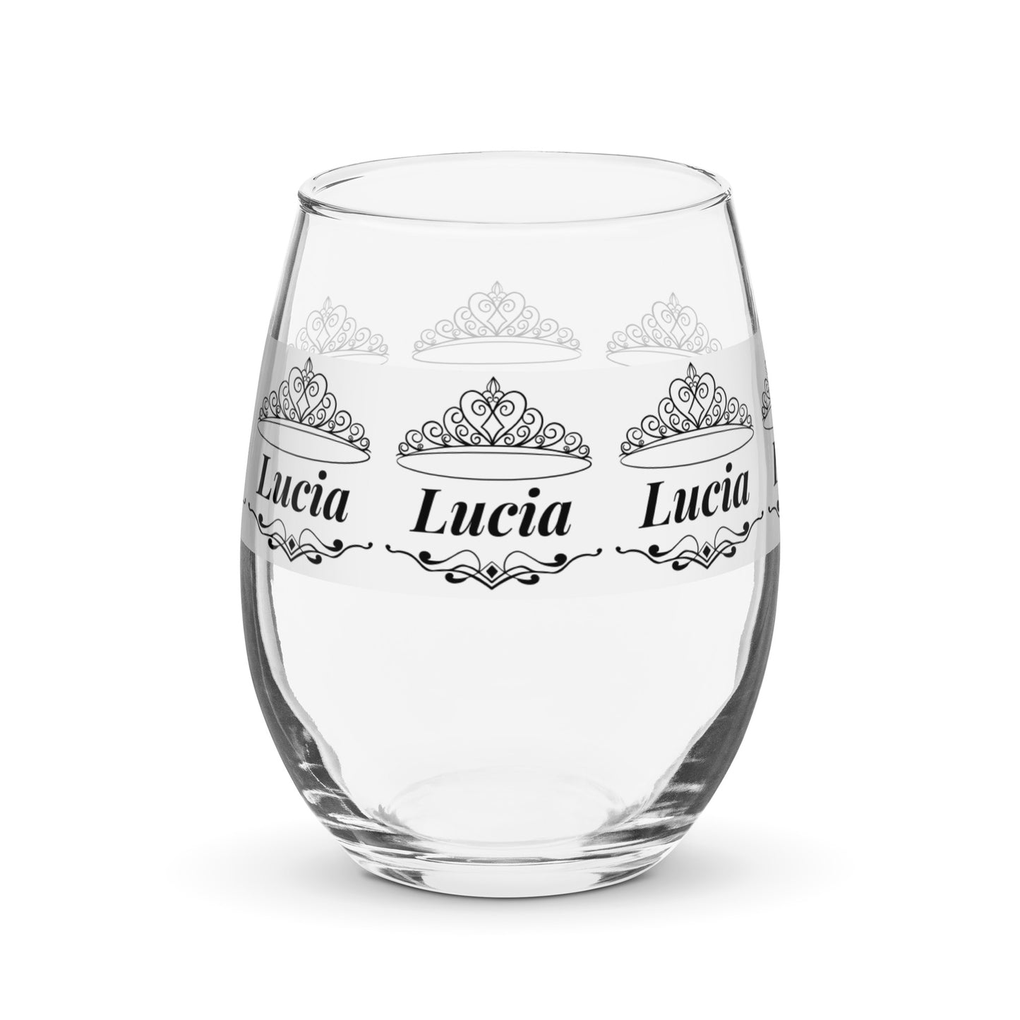 lucia name wine glass personalized wine glass wine glass
