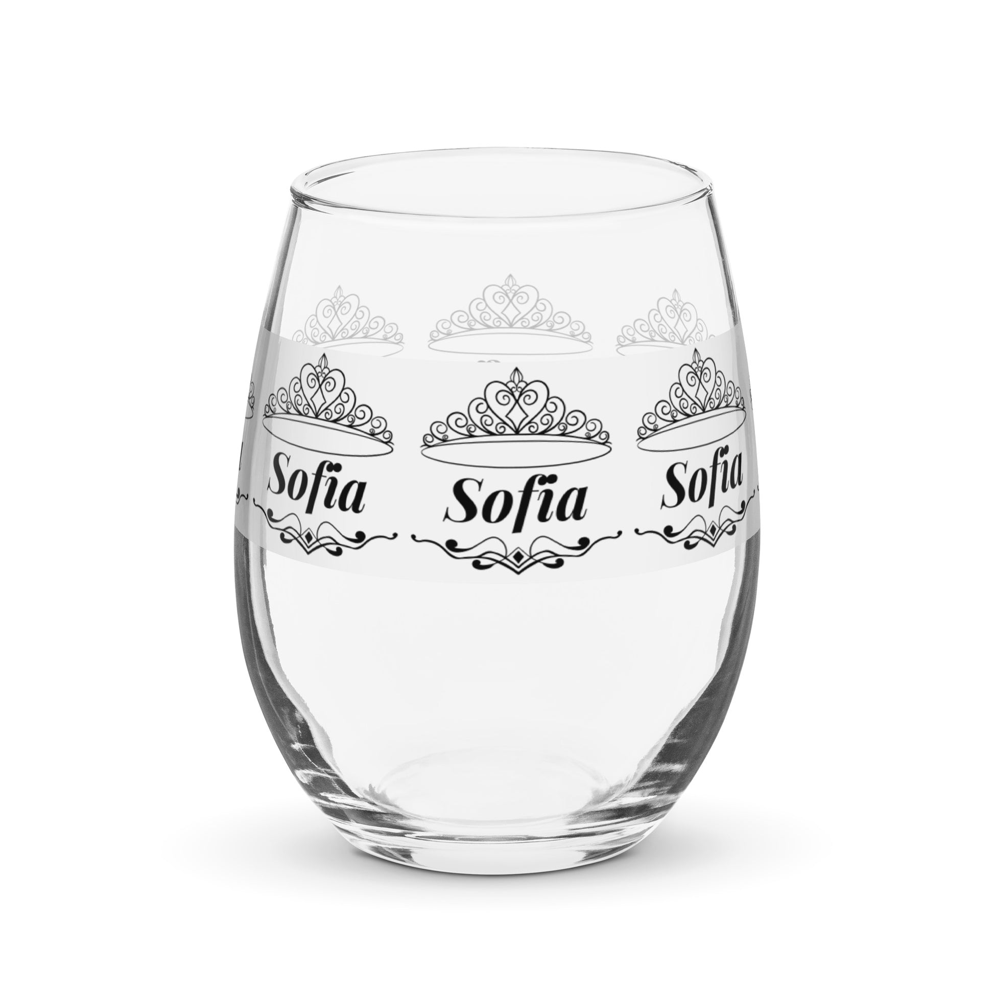 name wine glass personalized wine glass Sofia wine glass