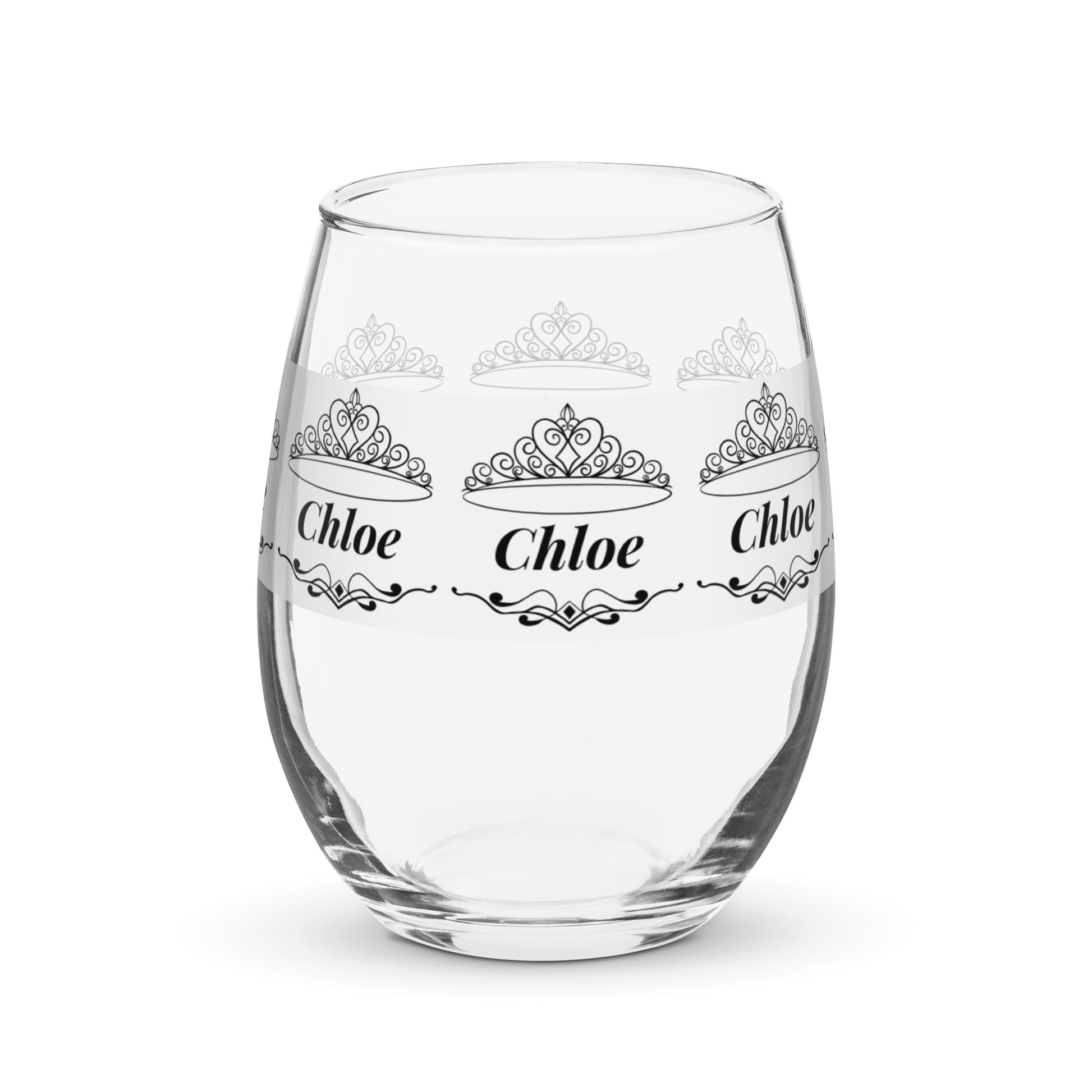 Chloe nombre copa de vino copa de vino personalizada copa de vino